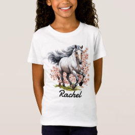 Camiseta Caballo Roan Azul en carrera