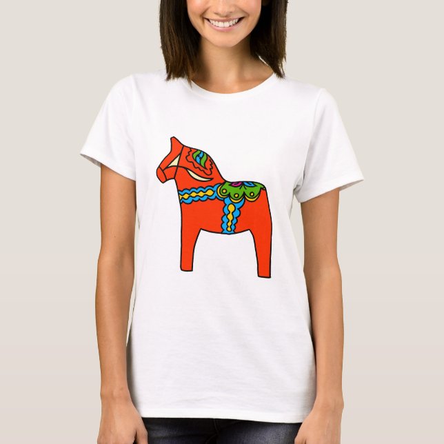 Camiseta Caballo rojo de Dala (Anverso)