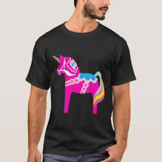 Camiseta Caballo Rosa Dala Unicorn Caballo Dalecarliano Sue