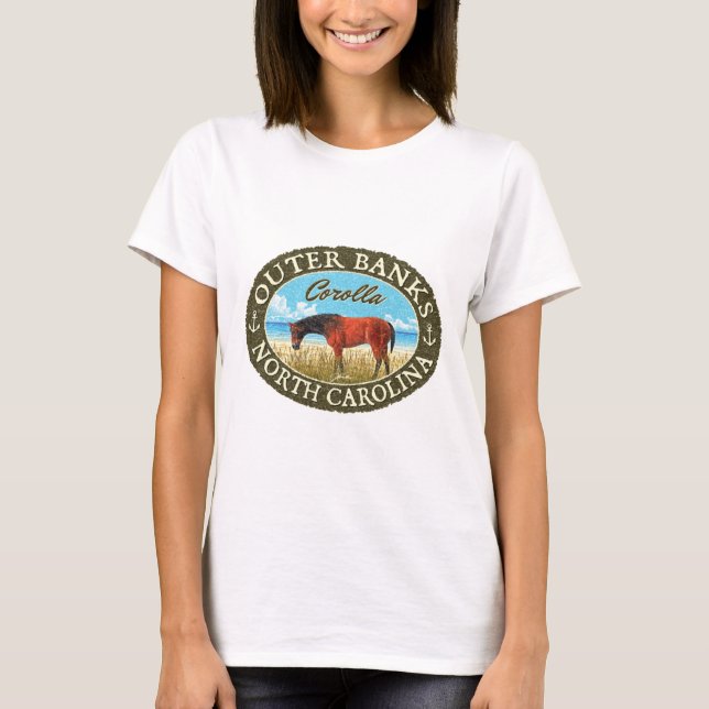 Camiseta Caballo salvaje de Carolina del Norte en B (Anverso)