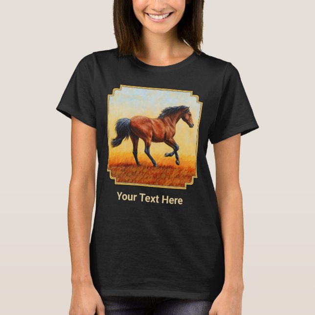 Camiseta Caballo salvaje de Running Bay Mustang (Anverso)