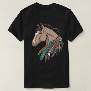 Camiseta Caballo Salvaje Floral País Equitación