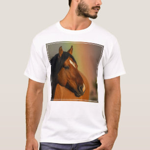 Camiseta Caballo salvaje, Luz dorada y Arcoíris