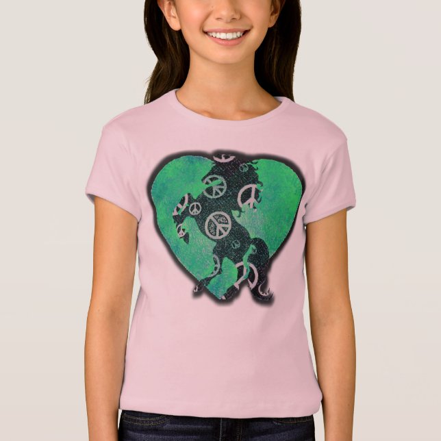 Camiseta ¡Caballo salvaje pacífico! (Anverso)