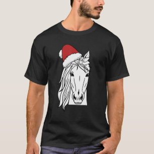 Camiseta Caballo Santa Sombrero Navidad Pijama Cabalgata