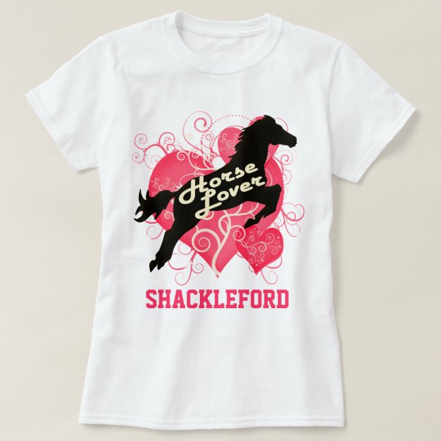 Camiseta Caballo Shackleford personalizado amante (Diseño del anverso)
