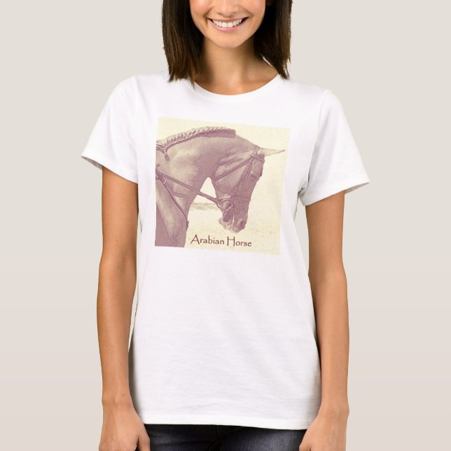 Camiseta caballo Show Mom T shirt, caballo árabe (Anverso)