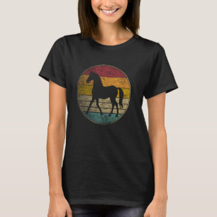 Camiseta Caballo - Silueta Retro Vintage Distorsionada 60