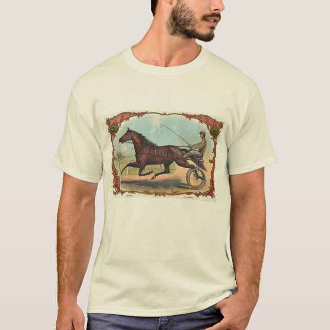Camiseta Caballo Sobre Ruedas Vintage Carreras Caballo (Anverso)