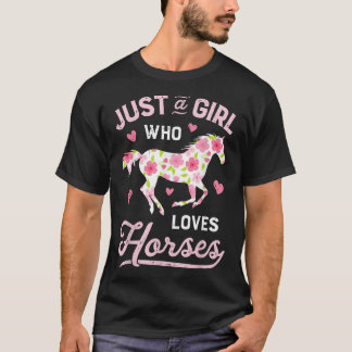 Camiseta Caballo, sólo un Chica que ama la granja de caball