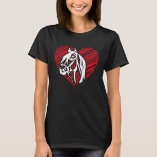Camiseta Caballo Sombreado Corazón ecuestre equitación para