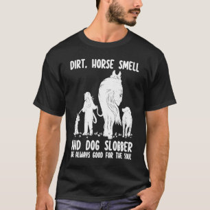 Camiseta Caballo Sucio Hedor y Perro Babear Divertido Cabal