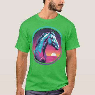 Camiseta Caballo Synthwave