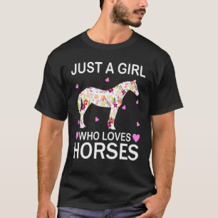 Camiseta Caballo Tee Un Chica Que Ama Los Caballos