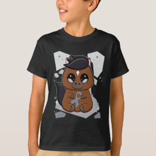 Camiseta Caballo tostado con Ribbon World Dyslexia Awar
