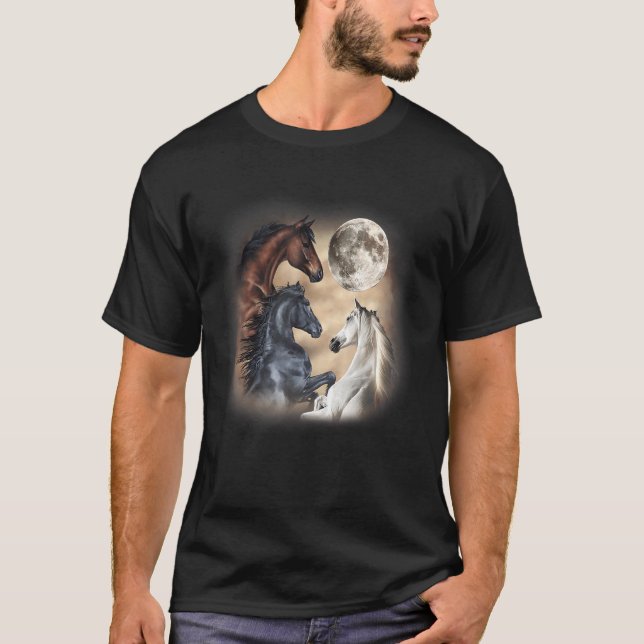 Camiseta Caballo Tres Luna de Caballo 3 Lobos (Anverso)