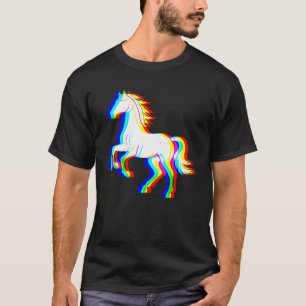 Camiseta Caballo Trippy EDM Rave Ilusión Gráfica Ecuestre