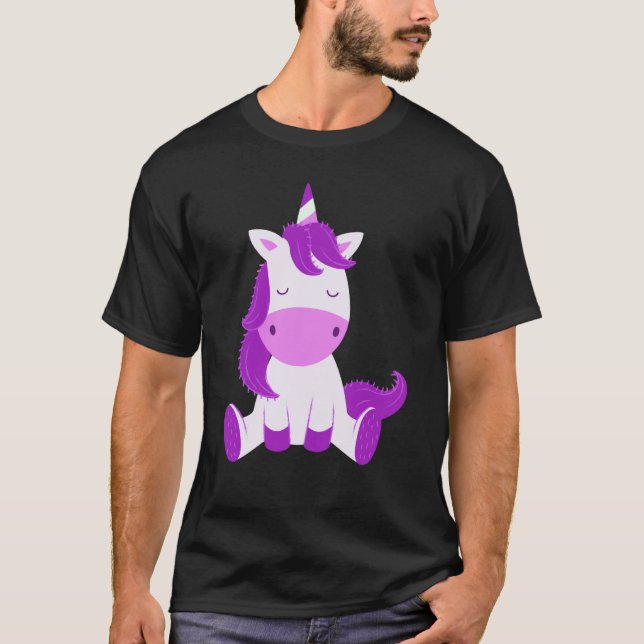 Camiseta caballo unicornio lindo (Anverso)