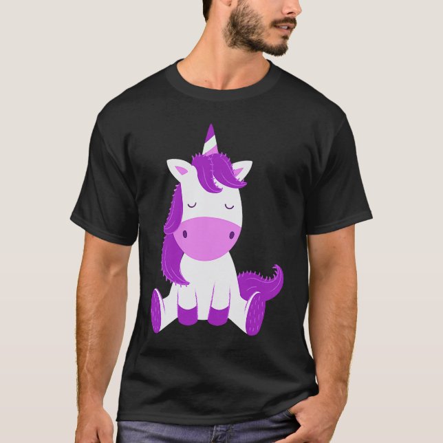 Camiseta caballo unicornio lindo (Anverso)
