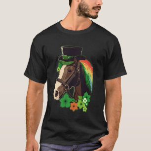 Camiseta Caballo verde trébol en el día de San Patricio Cab