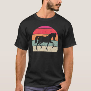 Camiseta Caballo Vintage Silueta de Caballo Retro Animal Ca