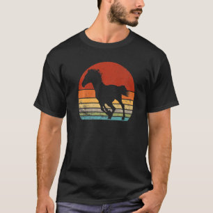 Camiseta Caballo Vintage Silueta de Caballo Retro Animal Ca