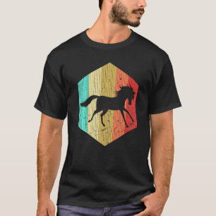 Camiseta Caballo Vintage Silueta De Caballo Retro Animal De