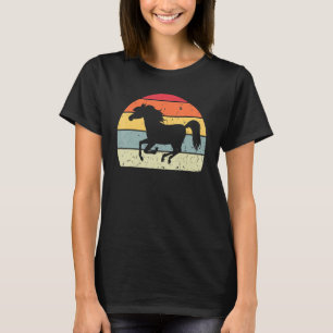 Camiseta Caballo Vintage Silueta de Caballo Retro Animal de