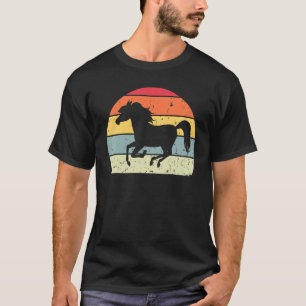 Camiseta Caballo Vintage Silueta De Caballo Retro Animal De