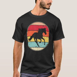 Camiseta Caballo Vintage Silueta De Caballo Retro Lindo Fa