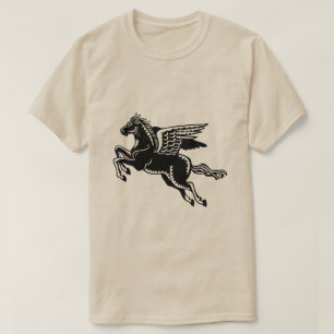 Camiseta Caballo volador - Blanco y negro