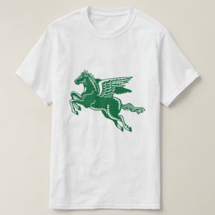 Camiseta Caballo volador - Verde y Blanco del bosque