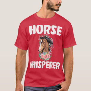 Camiseta Caballo Whisperer Cute Caballo Flor Flor Granja