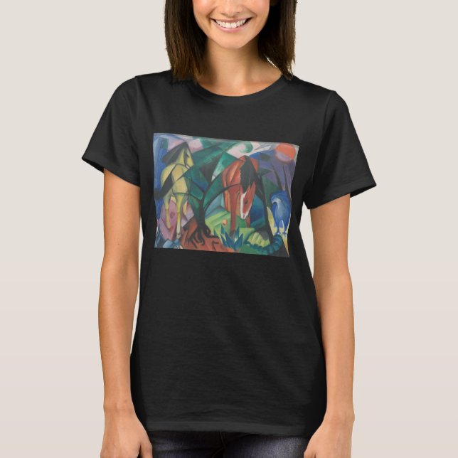 Camiseta Caballo y águila de Franz Marc, arte de cubismo vi (Anverso)