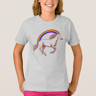 Camiseta Caballo y arco iris