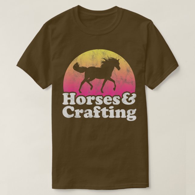 Camiseta Caballo y artesanía de mujeres o Chicas artesanas  (Diseño del anverso)