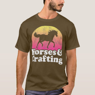 Camiseta Caballo y artesanía de mujeres o Chicas artesanas 