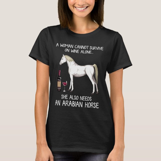 Camiseta Caballo Y Caballo De Vino De Arabia (Anverso)