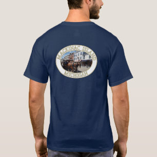 Camiseta Caballo y carro en el centro de la isla Mackinac, 