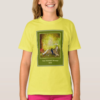 Camiseta Caballo Y Chica Añadir Su Propio Personalizado De
