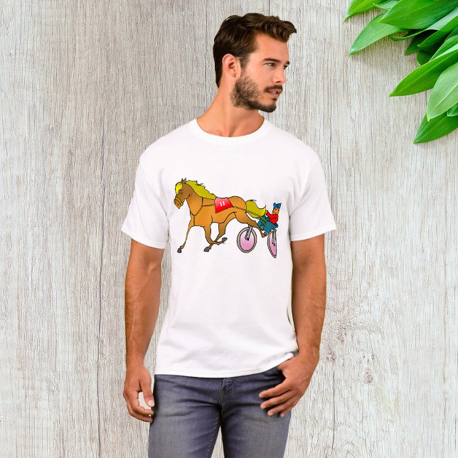 Camiseta Caballo y conductor de la Carreras del mazo de cab (Subido por el creador)