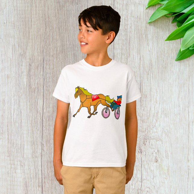 Camiseta Caballo y conductor de la Carreras del mazo de cab (Subido por el creador)