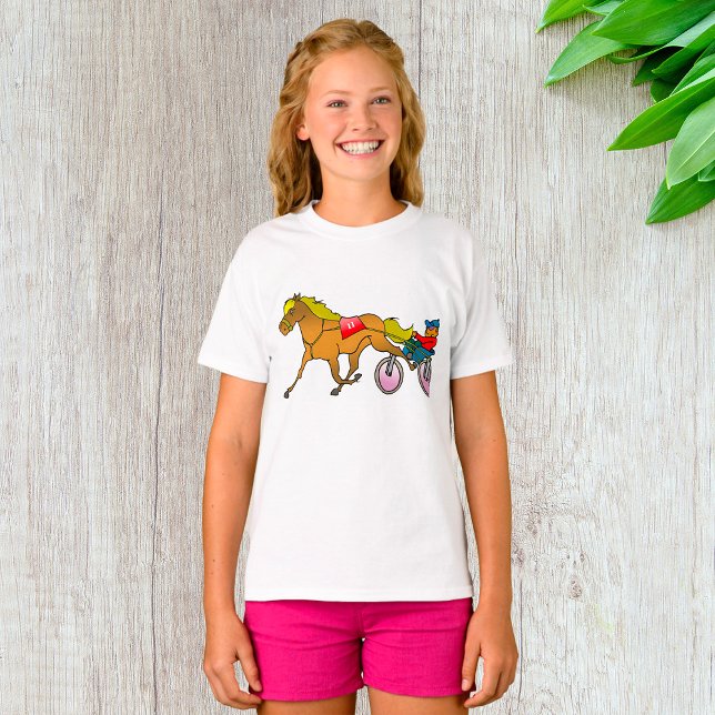 Camiseta Caballo y conductor de la Carreras del mazo de cab (Subido por el creador)