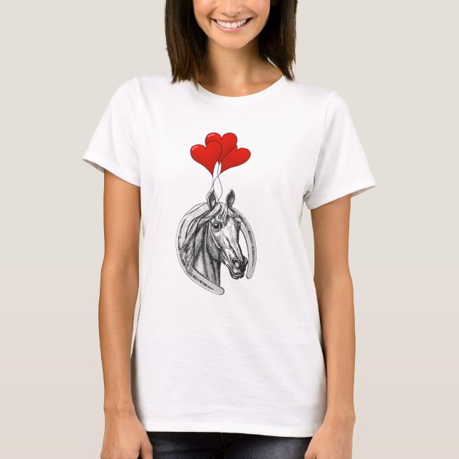 Camiseta Caballo y Corazones (Anverso)