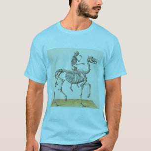 Camiseta Caballo y esqueleto del jinete