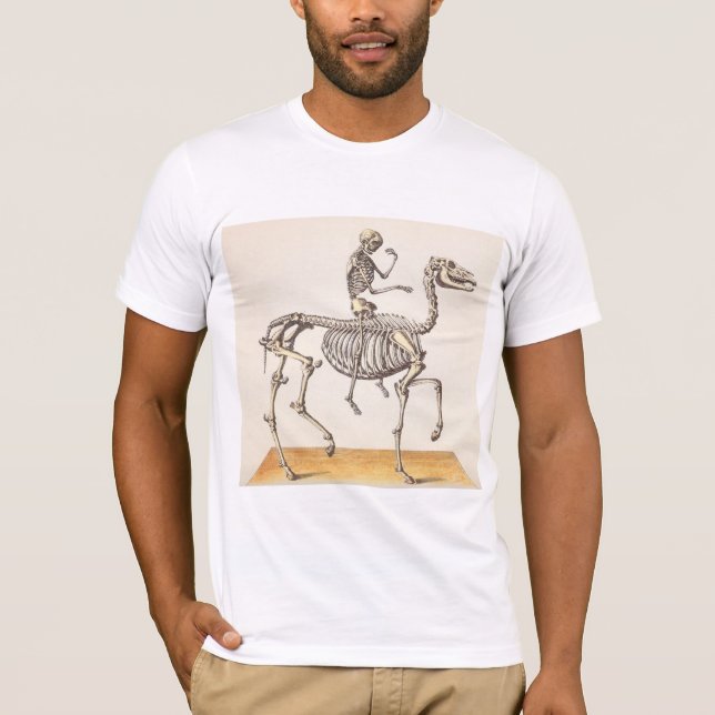 Camiseta Caballo y esqueleto del jinete (Anverso)