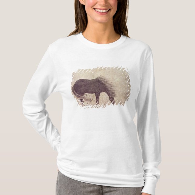 Camiseta Caballo y novio en invierno (Anverso)