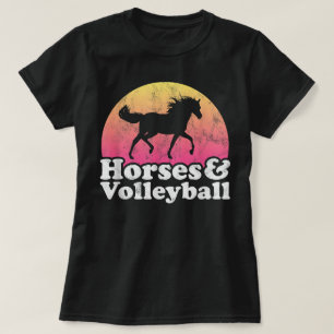 Camiseta Caballo y voleibol Mujeres o niñas Caballos