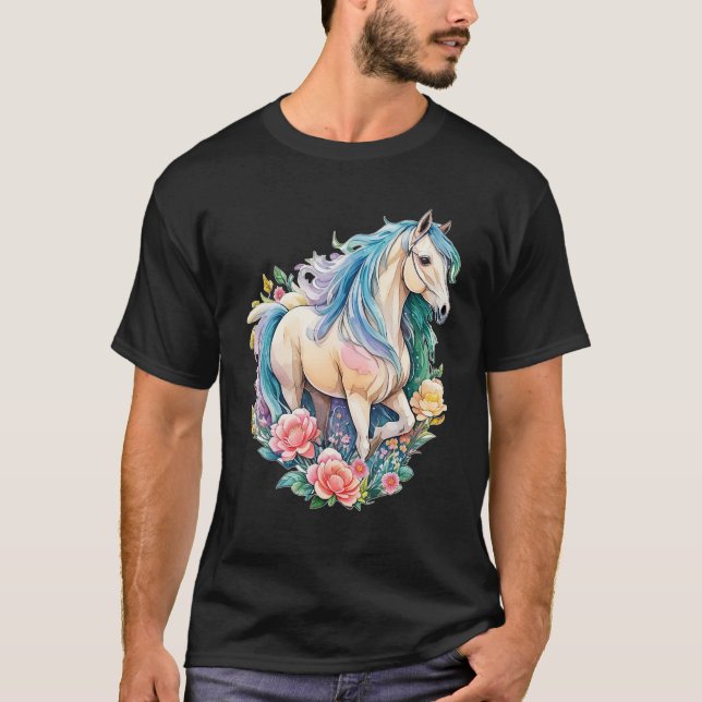 Camiseta Caballo Yegua En Pastel Hermoso Caballo De Niños A (Anverso)