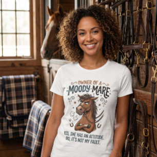 Camiseta Caballo Yegua Gruñona Actitud humor de vida en el 